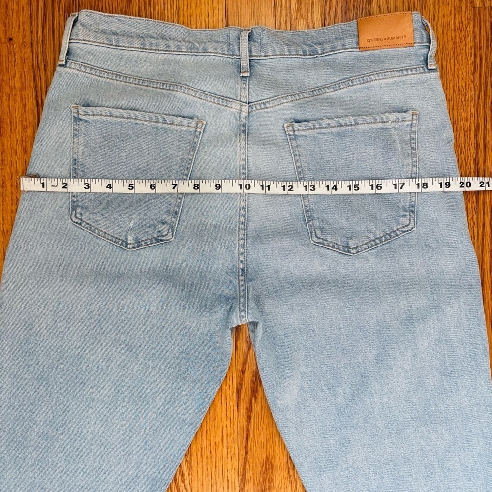 CITIZENS OF HUMANITY Olivia High Rise Light Wash Slim Straight Leg  Ankle Jeans - Picture 14 of 16